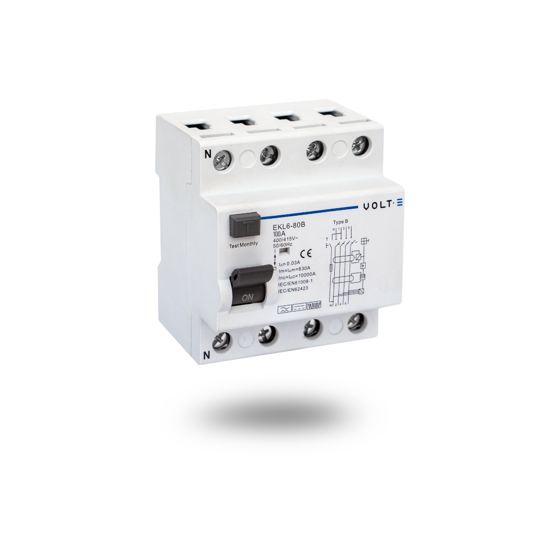 Interruptor Diferencial Tipo B 4P, 100A