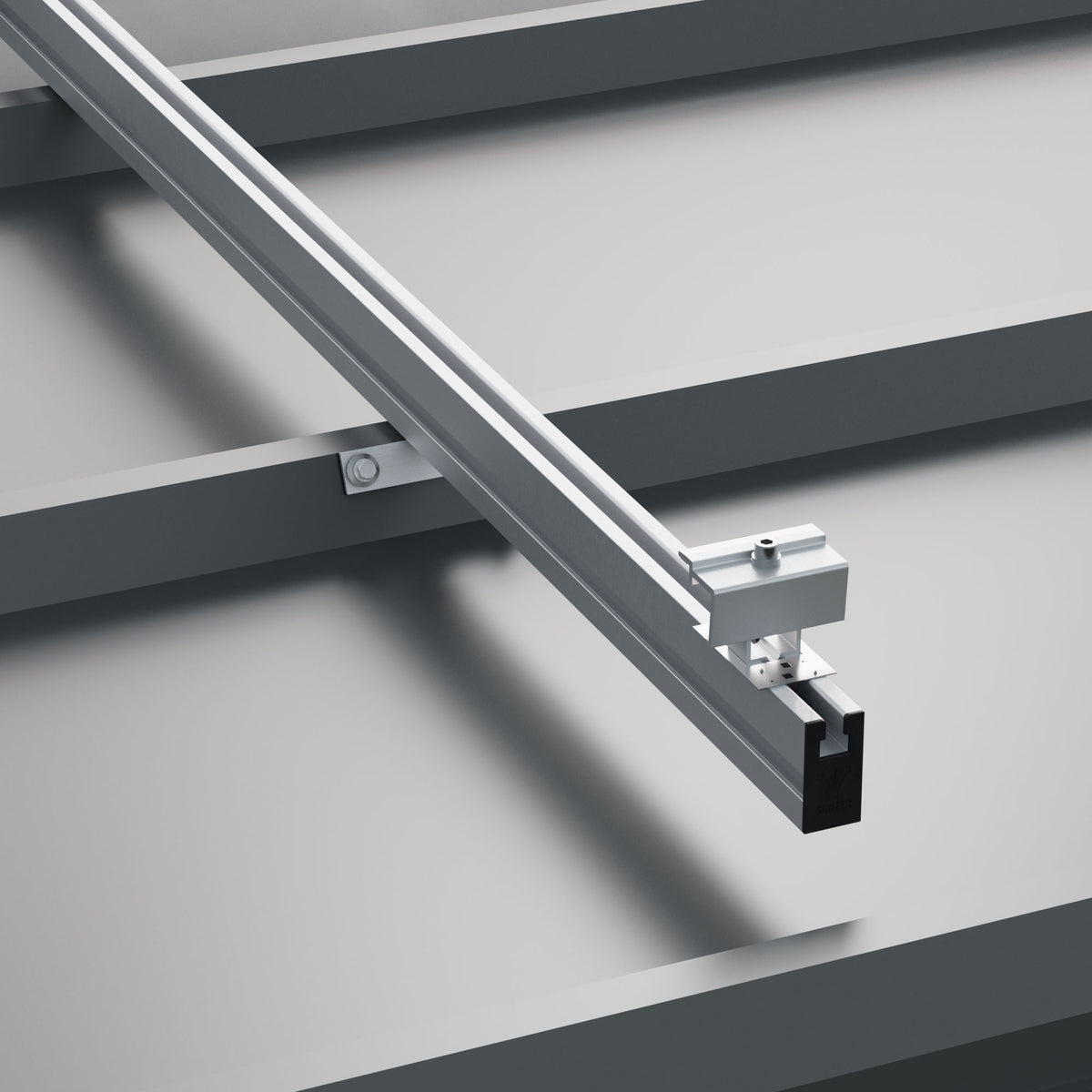 SUNFER - Structure coplanaire pour panneau sandwich vertical avec accessoire de fixation de tôle - 1M