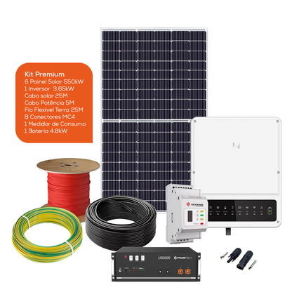 Kit Standard - Autoconsommation monophasée 550W - Onduleur Growatt