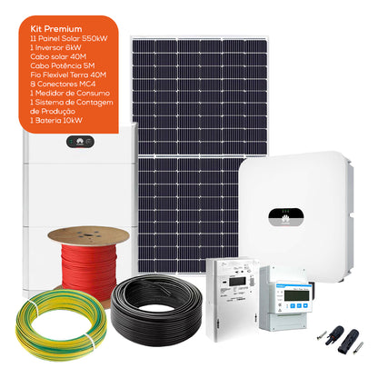 Kit com acumulação de 10kW – Autoconsumo 6050W – Trifásico - Huawei