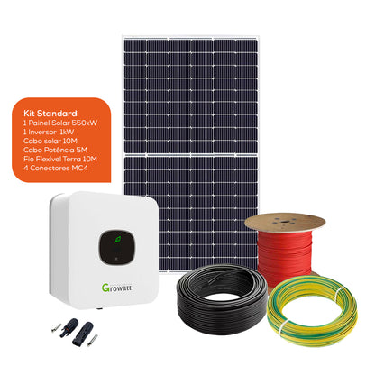 Kit Standard - Autoconsommation monophasée 550W - Onduleur Growatt