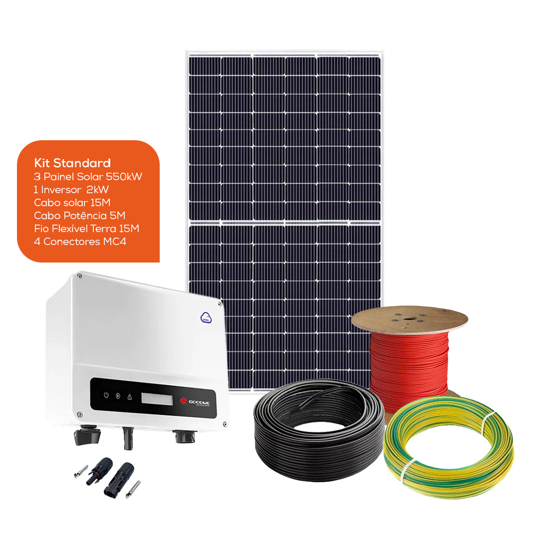 Kit Standard - Autoconsommation monophasée 550W - Onduleur Growatt