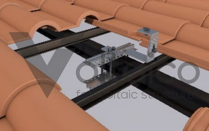 VOLTAICO - Coplanar structure for 9M lusa tile with beam clamp