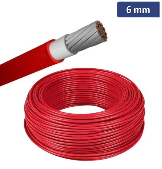 Red solar cable 6mm - 100 meters