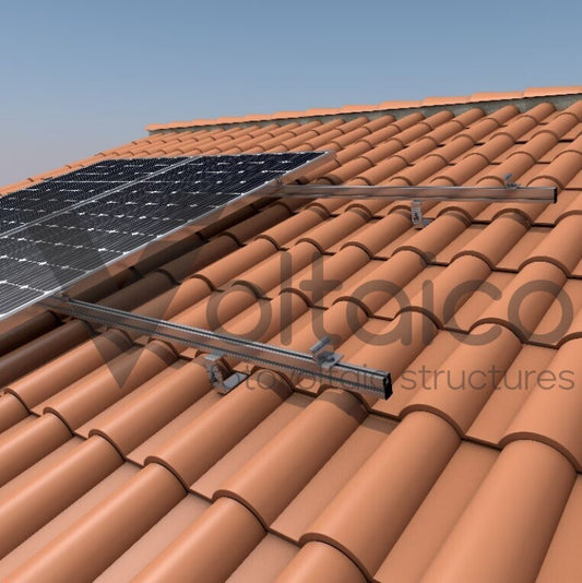 VOLTAICO - Coplanar structure for 3M Portuguese tiles with beam clamp